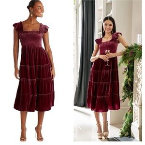 NWT - Velvet Ellie Nap Dress - S - Burgundy